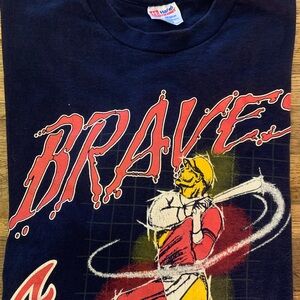 Men’s XL 1993 Atlanta Braves Baseball TShirt NBL